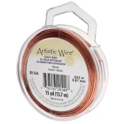 Fil de cuivre rond 0.81 mm Artistic Wire - Naturel x13.7m