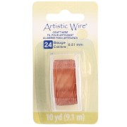 Fil de cuivre rond 0.51 mm Artistic Wire - Naturel x9.1m|raw }}