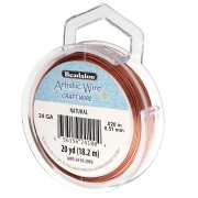 Fil de cuivre rond 0.51 mm Artistic Wire - Naturel x18.2m