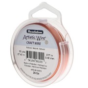 Fil de cuivre rond 0.41 mm Artistic Wire - Naturel x27.4m|raw }}