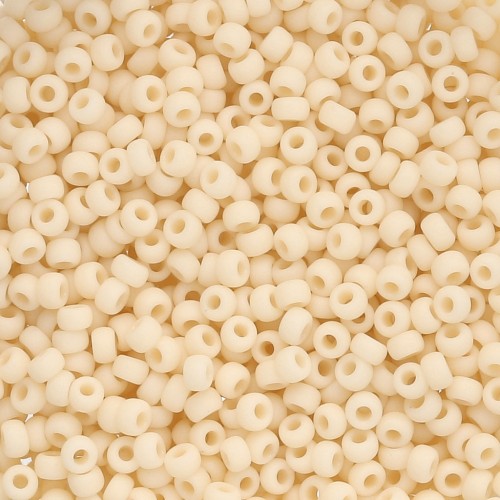 Rocaille Miyuki 11/0 492F - Opaque Dark Cream Mat x8g