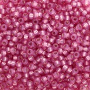Rocaille Miyuki 11/0 645 - Dyed Dark Rose Silver Lined Alabaster x8g|raw }}