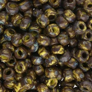 Rocaille Miyuki 6/0 4519 - Opaque Dark Yellow Picasso x8g