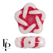 Opaque White - Perles en verre étoile Elégant Star 12 mm - Aurora Red x10 Perles en verre étoile Elégant Star 12 mm - Aurora Red x10