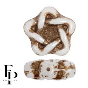 Perles en verre étoile Elégant Star 12 mm - Brown x10