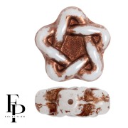 Opaque White - Perles en verre étoile Elégant Star 12 mm - Copper Gold Bronze x10 Perles en verre étoile Elégant Star 12 mm - Copper Gold Bronze x10