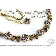 Perles en verre étoile Elégant Star 12 mm - Copper Gold Bronze x10