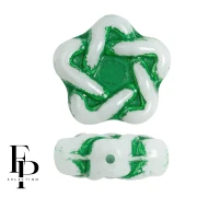 Perles en verre étoile Elégant Star 12 mm - Green Garden x10