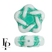 Opaque White - Perles en verre étoile Elégant Star 12 mm - Light Green x10 Perles en verre étoile Elégant Star 12 mm - Light Green x10