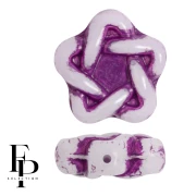 Perles en verre étoile Elégant Star 12 mm - Violet x10