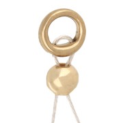 Anneaux de protection lisse 5 mm pour fil cablé 0.7 mm - Acier inox 316L Doré x4