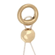 Anneaux de protection lisse 5 mm pour fil cablé 0.7 mm - Acier inox 316L Doré x4