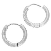 Aucune - Créoles rondes martelées réversible 15 mm - Fil 2.5 mm - Acier inox 316L et 201 x2 Créoles rondes martelées réversible 15 mm - Fil 2.5 mm - Acier inox 316L et 201 x2