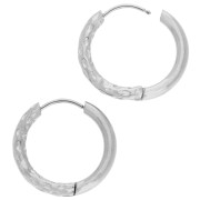 Aucune - Créoles rondes martelées réversible 19 mm - Fil 2.5 mm - Acier inox 316L et 201 x2 Créoles rondes martelées réversible 19 mm - Fil 2.5 mm - Acier inox 316L et 201 x2