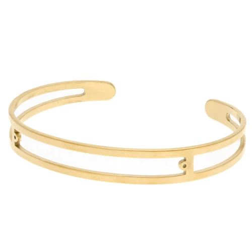 Bracelet 9x155 mm pour perles de 4 mm - Acier inoxydable 316L Doré x1