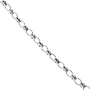 Chaine maille Fantaisie 7.6 mm - Acier inoxydable 304 x50cm