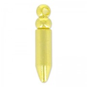 Pendentif pointe de pendule 19 mm doré x1