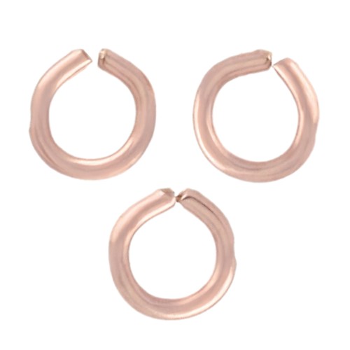Anneaux ouvert 2x0.4 mm - Rose Gold filled (or laminé) x10