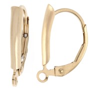 Dormeuses 16 mm avec anneau ouvert - barre - Gold filled (or laminé) x2