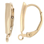 Dormeuses 16 mm avec anneau ouvert - barre - Gold filled (or laminé) x2