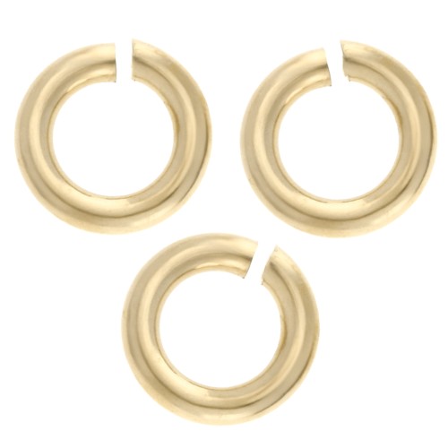 Anneaux ouverts 3x0.75 mm - Fabrication Européenne - Gold filled (or laminé) x10