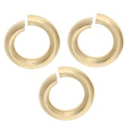 Anneaux ouverts 4x0.9 mm - Fabrication Européenne - Gold filled (or laminé) x10