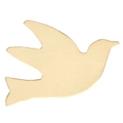 Élément oiseau à coller 11x14 mm - Gold filled (or laminé)  x1