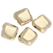 Perle nuggets irrégulière 11x10 mm - Doré à l'or fin x1