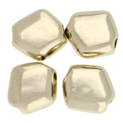 Perle nuggets irrégulière 11x11 mm - Doré à l'or fin x1
