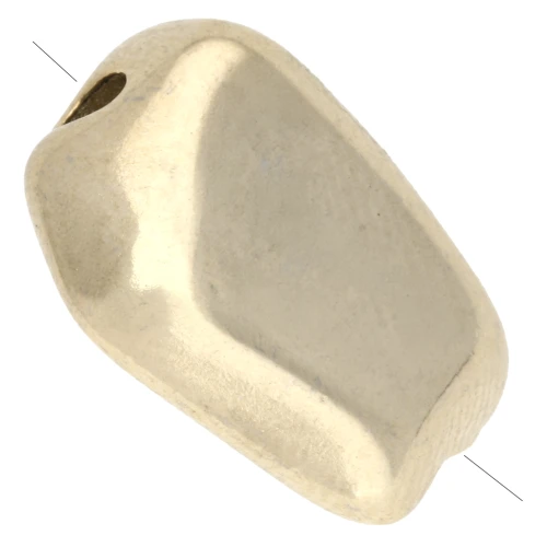 Perle nuggets irrégulière 13x11 mm - Doré à l'or fin x1