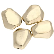 Perle nuggets irrégulière 13x11 mm - Doré à l'or fin x1
