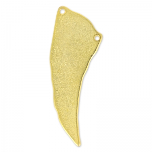 Intercalaire corne 2 trous 45 mm doré satiné x1