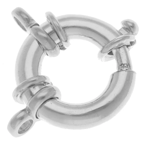 Fermoir bouée 18 mm pour bracelet ou collier - Argent 925 x1