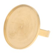 Bague fine réglable pour cabochon fond plat 25 mm - Acier inoxydable 304 Doré x1