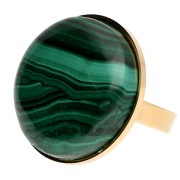 Bague fine réglable pour cabochon fond plat 25 mm - Acier inoxydable 304 Doré x1