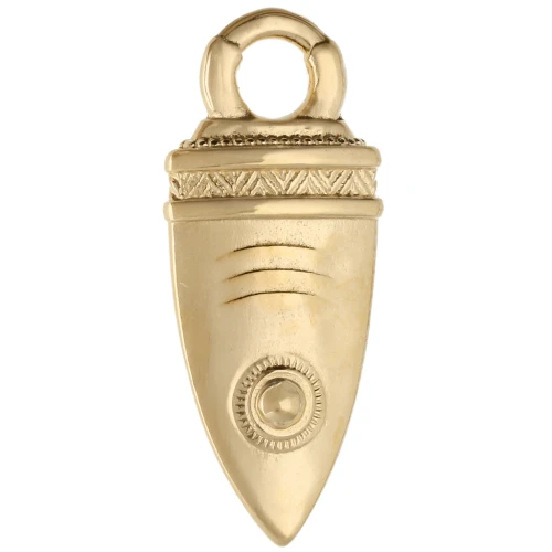 Pendentif dague ethnique 39x17 mm - Doré à l'or fin x1