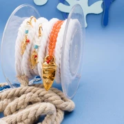 Pendentif dague ethnique 39x17 mm - Doré à l'or fin x1