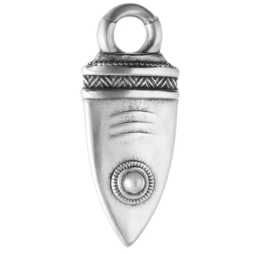 Pendentif dague ethnique 39x17 mm - Placage Argent fin vieilli x1