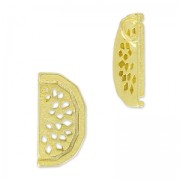 Breloque pastèque 13 mm doré satiné x1