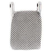 Pendentif intercalaire rectangle 20.5x14 mm motif coeur Placage Argent fin vieilli