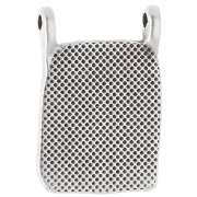 Pendentif intercalaire rectangle 20.5x14 mm motif coeur Placage Argent fin vieilli