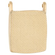 Pendentif intercalaire rectangle ethnique 24x18 mm - Doré à l'or fin - Emeraude