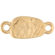 Intercalaire rectangle irrégulier 16x6.5 mm Doré à l'or fin - Turquoise - Hyacinth