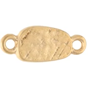 Intercalaire rectangle irrégulier 16x6.5 mm Doré à l'or fin - Turquoise - Hyacinth