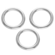 Anneau de montage et tissage rond 10 mm - Placage Argent fin vieilli x1