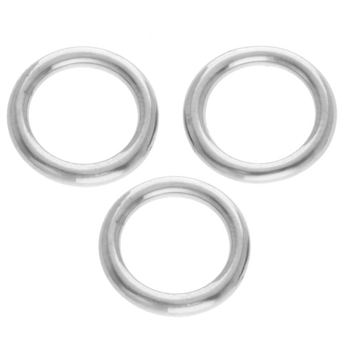 Anneau de montage et tissage rond 10 mm - Placage Argent fin vieilli x1