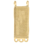 Pendentif intercalaire rectangle chandelier 32x12.5 mm - Doré à l'or fin x1