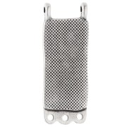 Pendentif intercalaire rectangle chandelier 32x12.5mm - Placage Argent fin vieilli