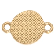 Intercalaire rond irrégulier 11 mm motif ethnique - Doré à l'or fin - Hyacinth x1