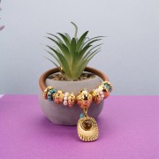 Perle rondelle texturée 13 mm - Doré à l'or fin x1